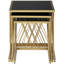 Smythe Glass Top Cross Legs Nesting Tables