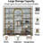 Doraine Triple Wide Gold Bookshelf, 70.87" W x 71.34" H Large Modern Etagere Bookcase