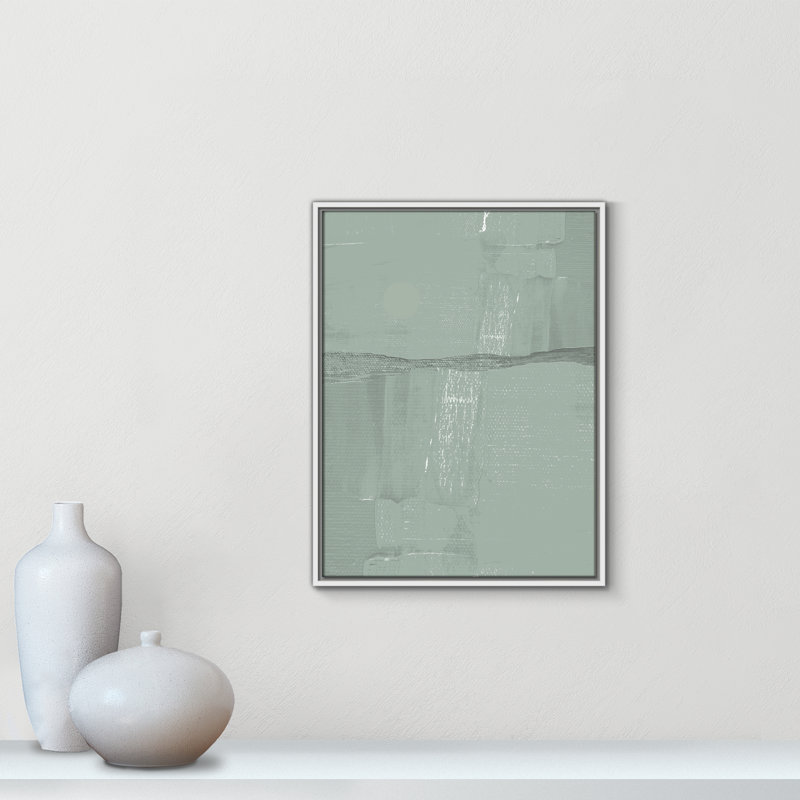 Attica - Toile à cadre flottant, H 25,5 po x l 19,5 po x P 2 po, Blanc