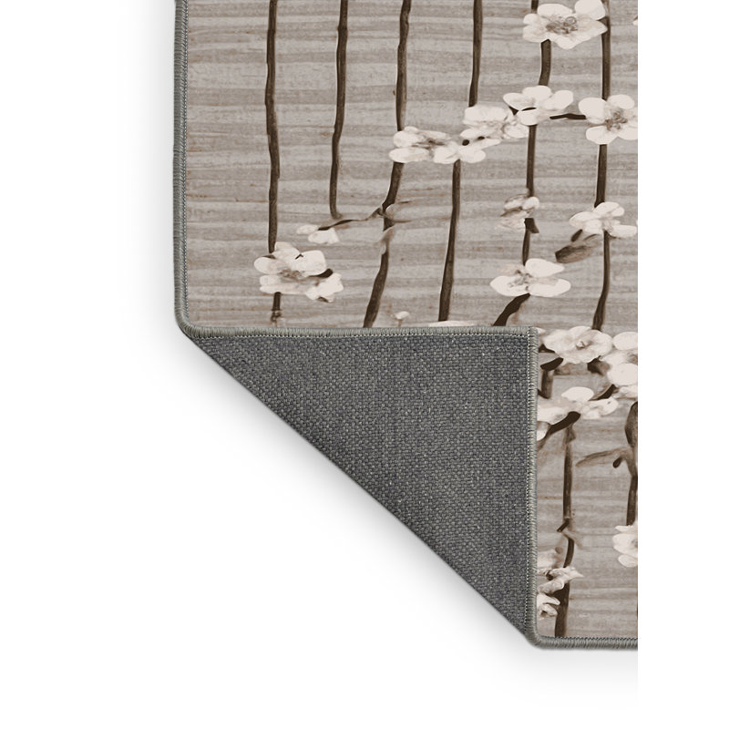 Tapis gris soyeux et moelleux, Rectangle 2 pi x 3 pi