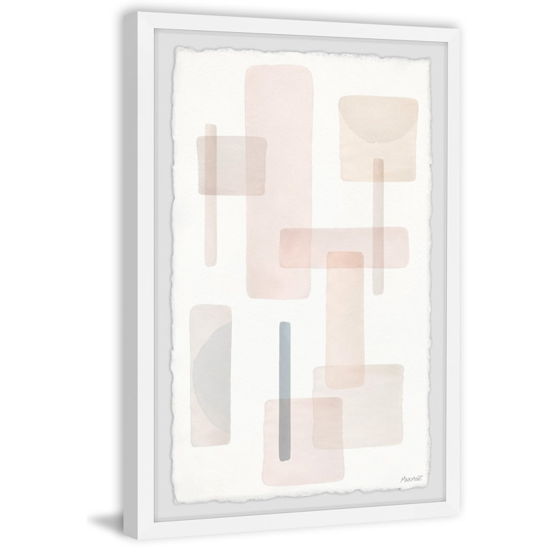 Thick And Thin Lines - Single Picture Frame Painting, 30cm H x 20cm W x 3.81cm D