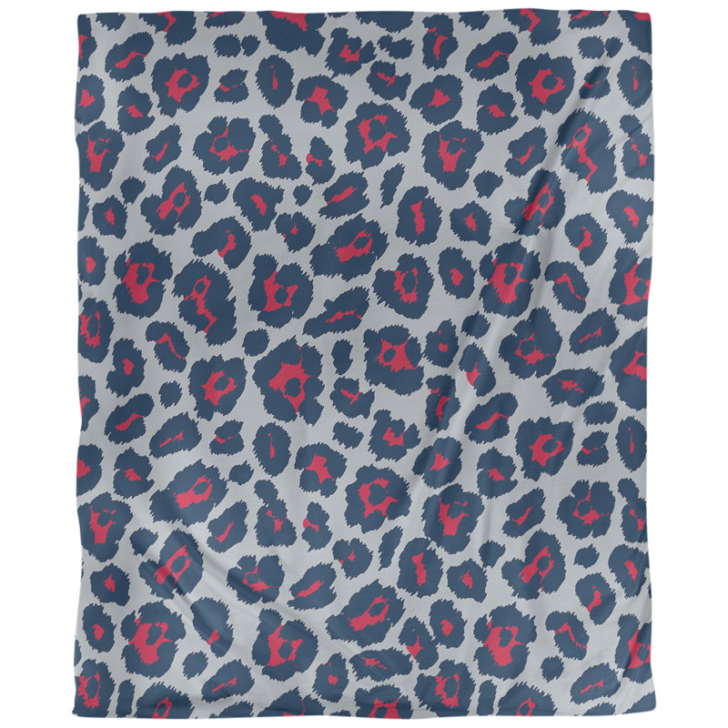 Polyester Animal Print Duvet Cover, Brushed Polyester, Twin Duvet Cover, Grey/Red