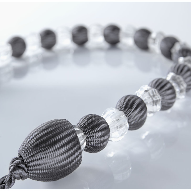 Canaan Earl Beaded Curtain Tieback, Charcoal