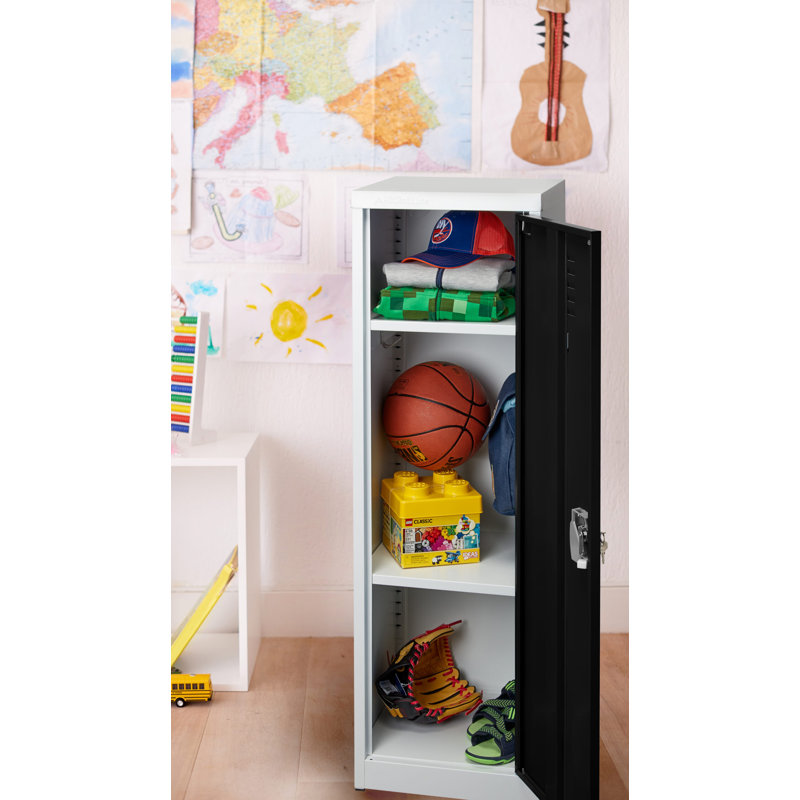 Casier d'école et de maison à 15 niveaux de 15 po de largeur, Noir