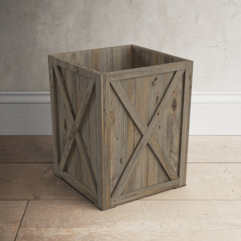 Siena Wood Planter Box, 11" H x 9" W x 9" D