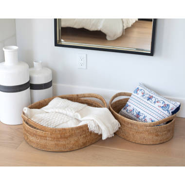 Birch Lane Cane Rattan 3 Piece Basket Set & Reviews - Wayfair Canada