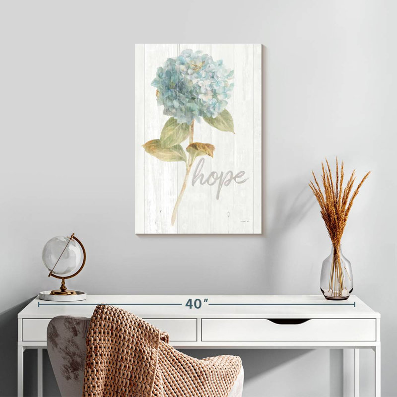 Harnek Garden Hydrangea On Wood Hope, 24" H x 16" W