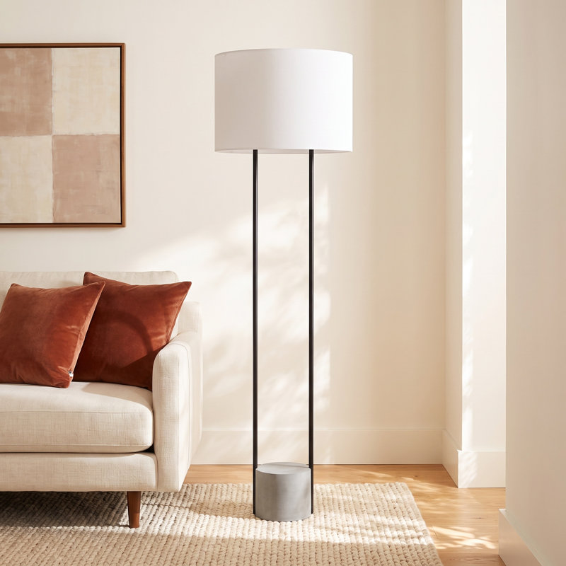 Arie 65.5'' Gray Traditional Floor Lamp