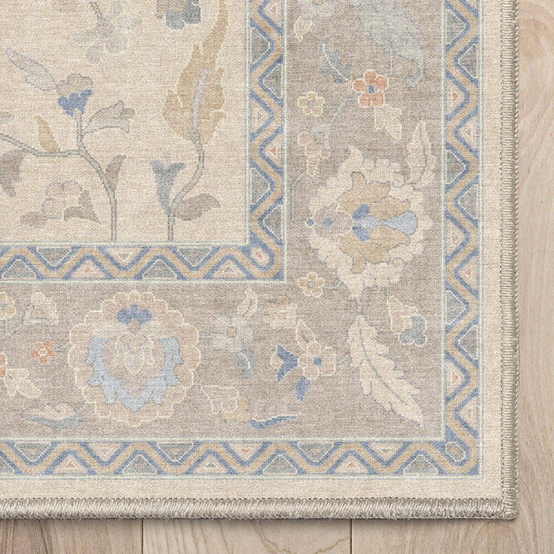 Tapis bohémien moderne Bungalow Bungalow Rose Adrith Mardin, Rectangle 5 pi 3 po x 7 pi 3 po
