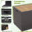 Gymax 51 " W 134 Gallons Water Resistant Wicker Deck Box