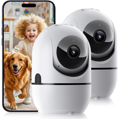 Caméra de sécurité intérieure, Caméra de sécurité Wi-Fi 5G et 2,4G pour la sécurité intérieure, Caméra de surveillance pour bébé Pan / Tilt / Caméra chien / animal de compagnie avec capteur de mouvement et vision nocturne. TF / Cloudstorage 