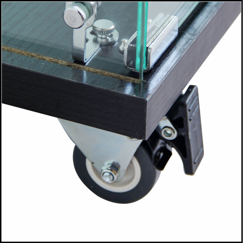 Vitrine à 3 portes avec 4 tablettes en verre, parfaite pour mettre en valeur les objets de collection et améliorer l'esthétique de la pièce