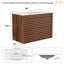 Meuble-lavabo mural en noyer avec lavabo-116677105