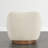 Modern Upholstered Swivel Barrel Chair With Solid Wood Base-1349720235