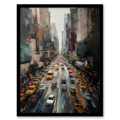 Meschac NYC New York Rush Hour Traffic - Single Picture Frame Print
