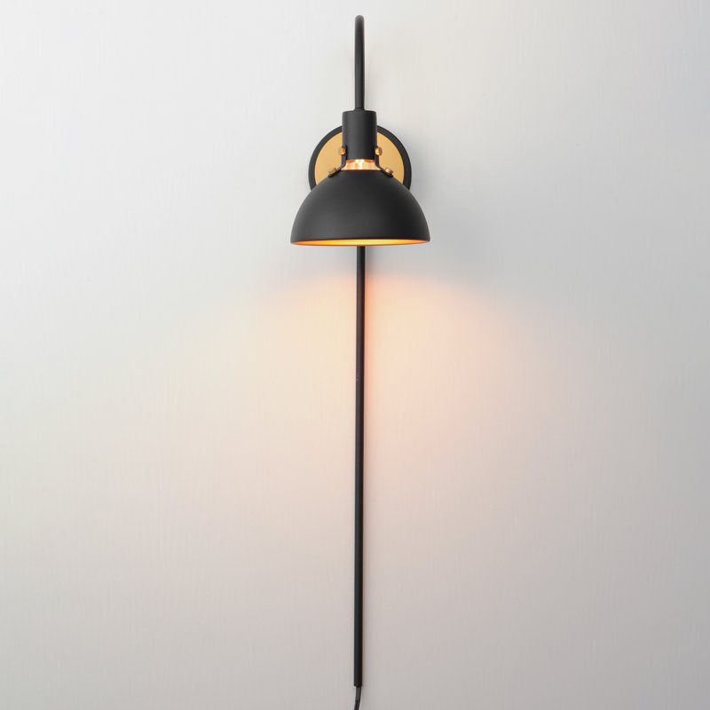 Luminaire de grange en métal Schult, Argent / noir