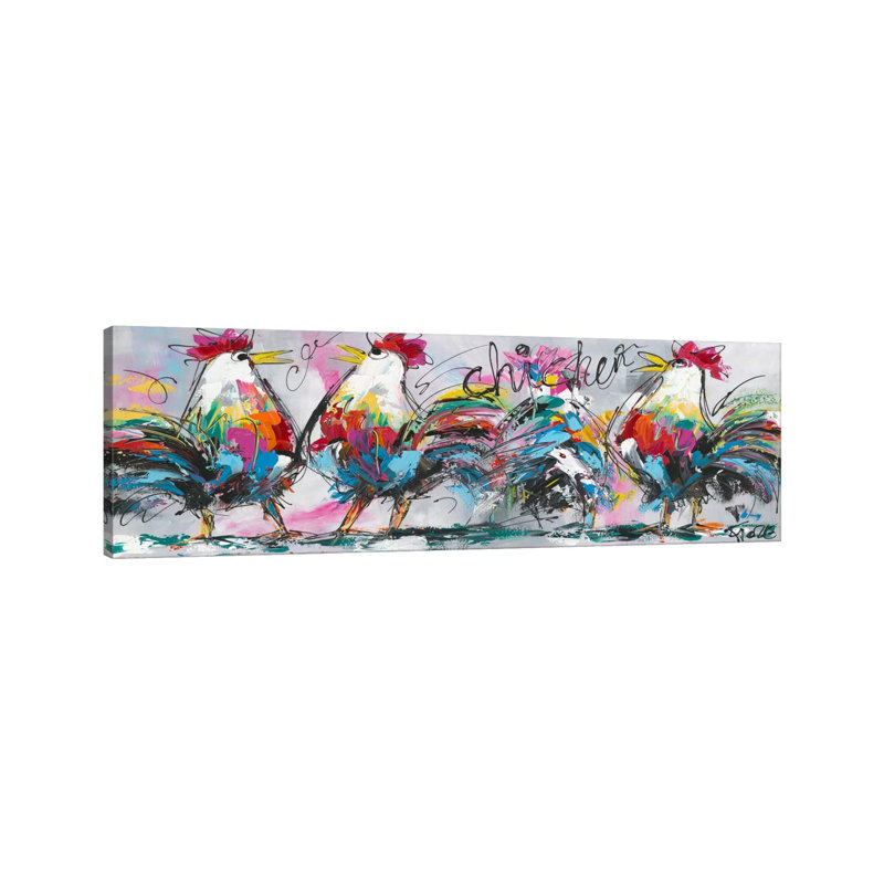 Discussions by Art Fiore - Wrapped Canvas Panoramic Painting, 30.48 cm H x 91.44 cm W x 1.91 cm D
