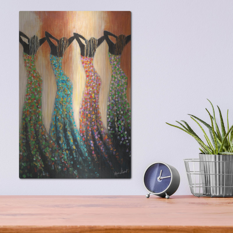 Winston Porter «Dance of the Summer Solstice» par Monica Stewart, art mural en métal,, H 16 po x l 12 po