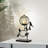 11.61" Bird Cage Iron Table Candle Lantern-1791480437
