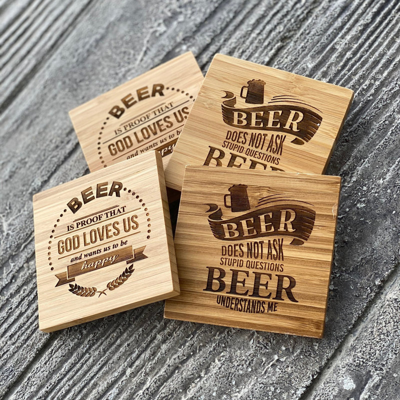Sous-verres gravés
