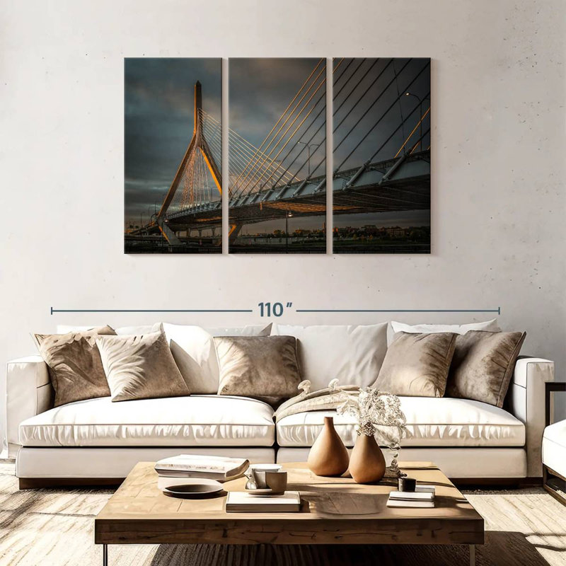 Lilie orageux, pont Leonard P Zakim, H 48 po x l 74 po