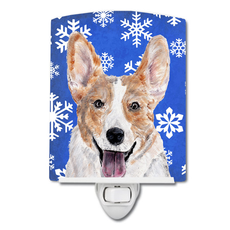 Éclairage pour nuit en céramique par l’irish, Cardigan Corgi