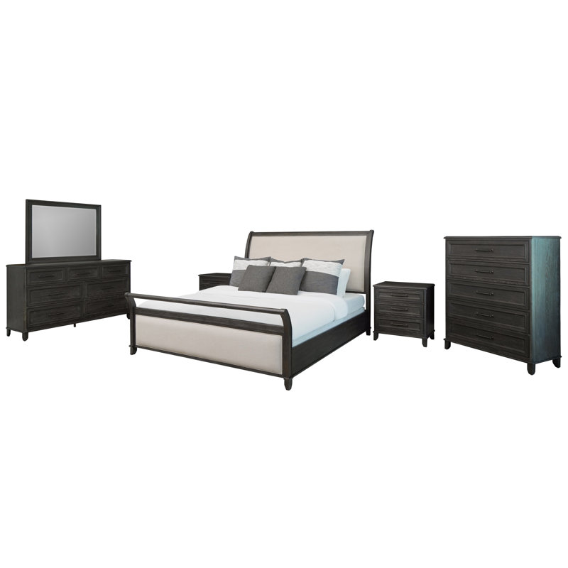 Hammie Solid Wood Piece Bedroom Set, Queen