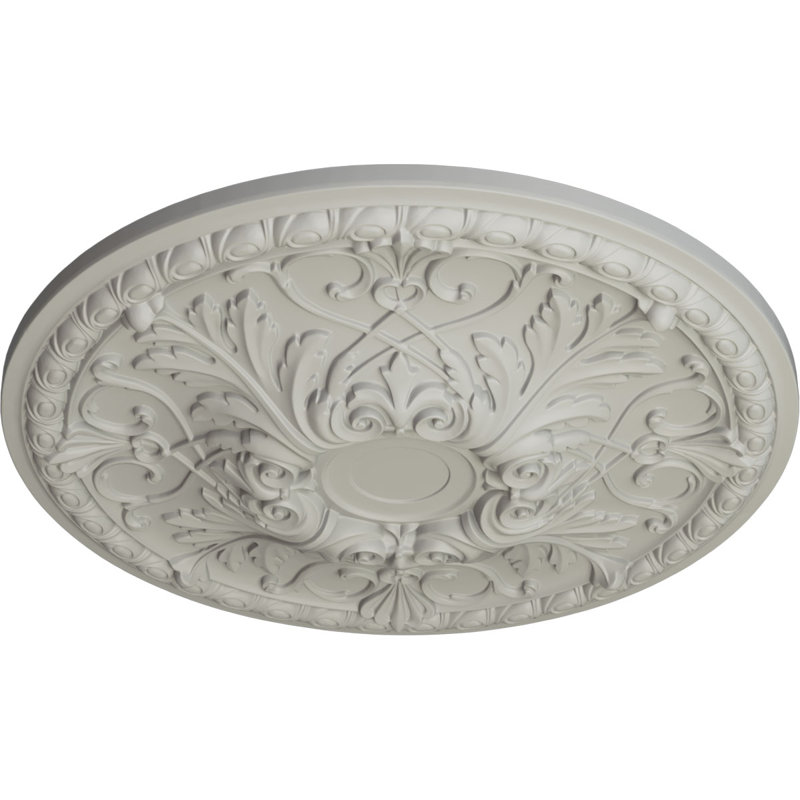Médaillon de plafond Endurathane Tristan, DO 26 po x P 3 po (convient aux auvents jusqu'à 5 1/2 po), Pot de crème