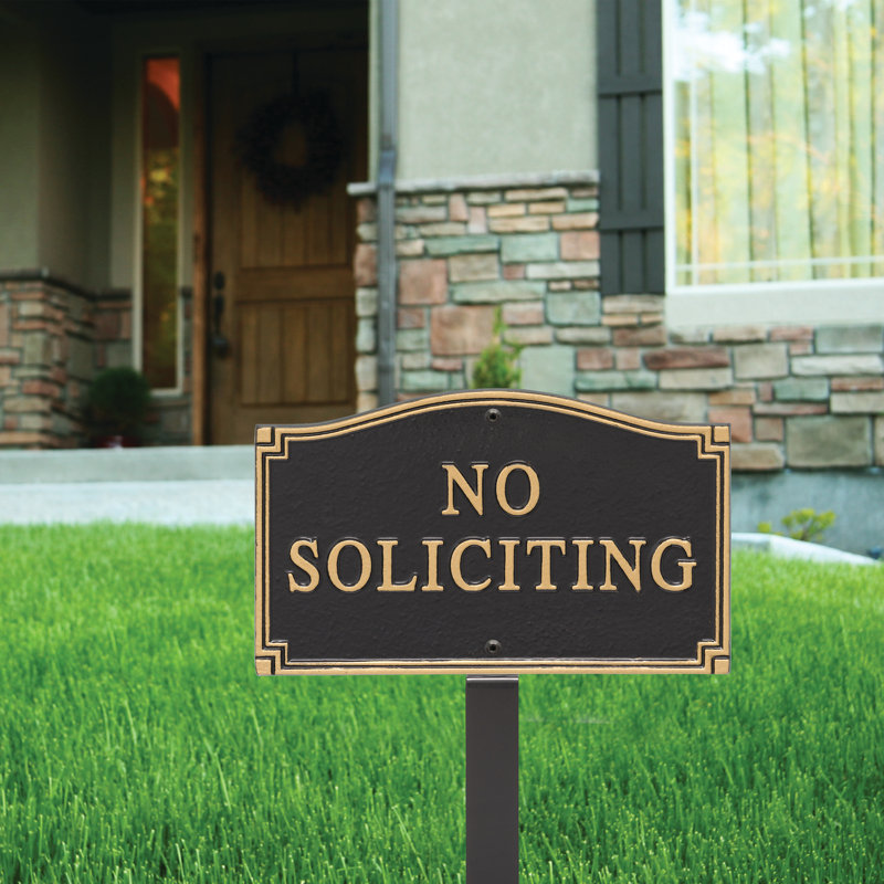 No Soliciting Garden Sign