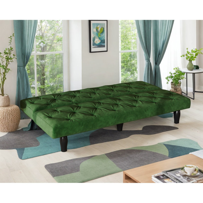 Javaughn Sofa Bed Sleeper Sofa, Green Velvet