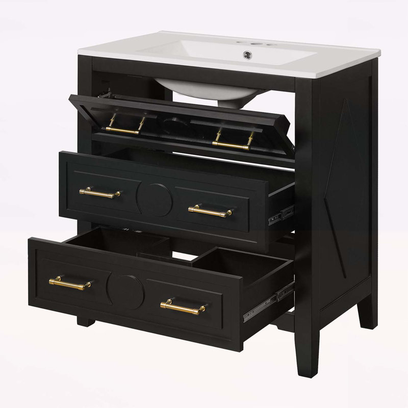 Stylish Bathroom Vanity with Multiple Features for Enhanced Storage and Elegance