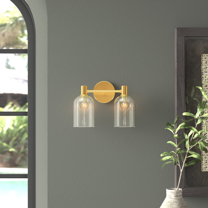 Redmond Steel Armed Sconce, Aged Brass