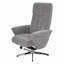 Fauteuil inclinable pivotant avec repose-pieds Modern Chenille - gris clair