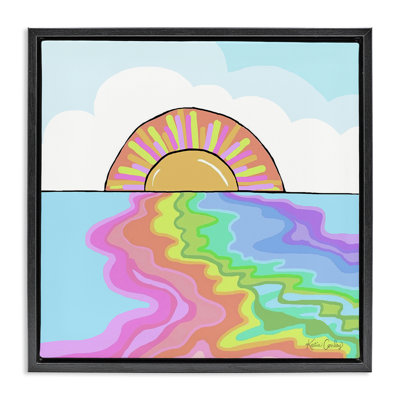 Swirling Rainbow on Sea Surface Floating Frame, design by Katie Conley