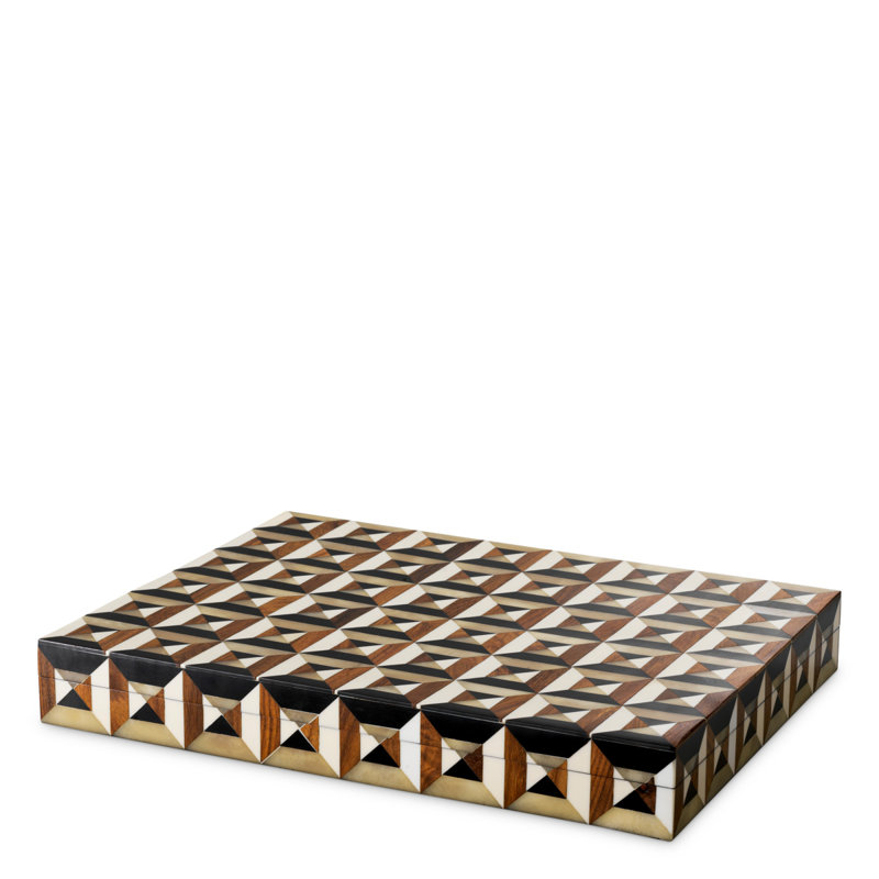 Box Marwood Brown Black White, 2.17" H x 15.94" W x 12.01" D