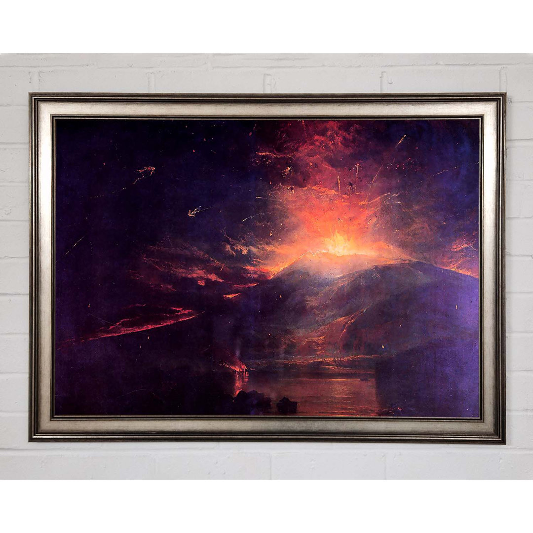 Gerahmtes Wandbild The Eruption Of Volcano Souffrier von Joseph Mallord Turner