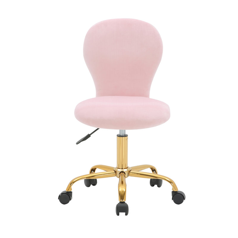 Bohon Velvet Task Chair, Pink