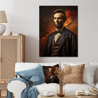 Abraham Lincoln, président, portrait I - président / décoration murale en métal politique
