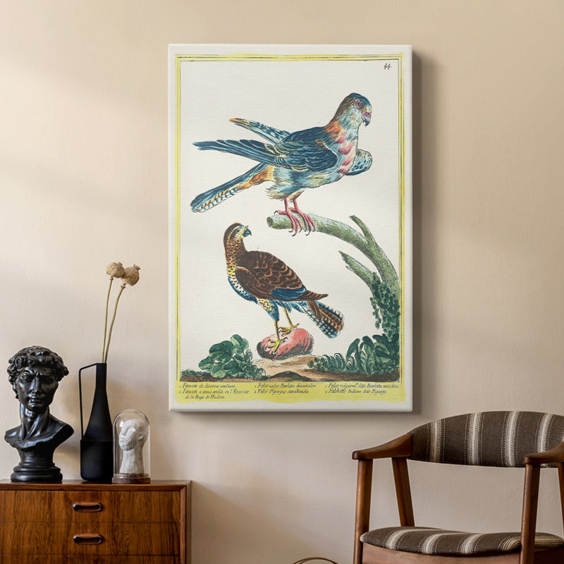 Pastel Birds III - galerie Cavas sur mesure, H 27 po x l 18 po