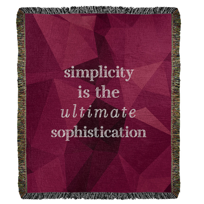 Hand Woven Throw Blanket, 52" L x 37" W, Spinel