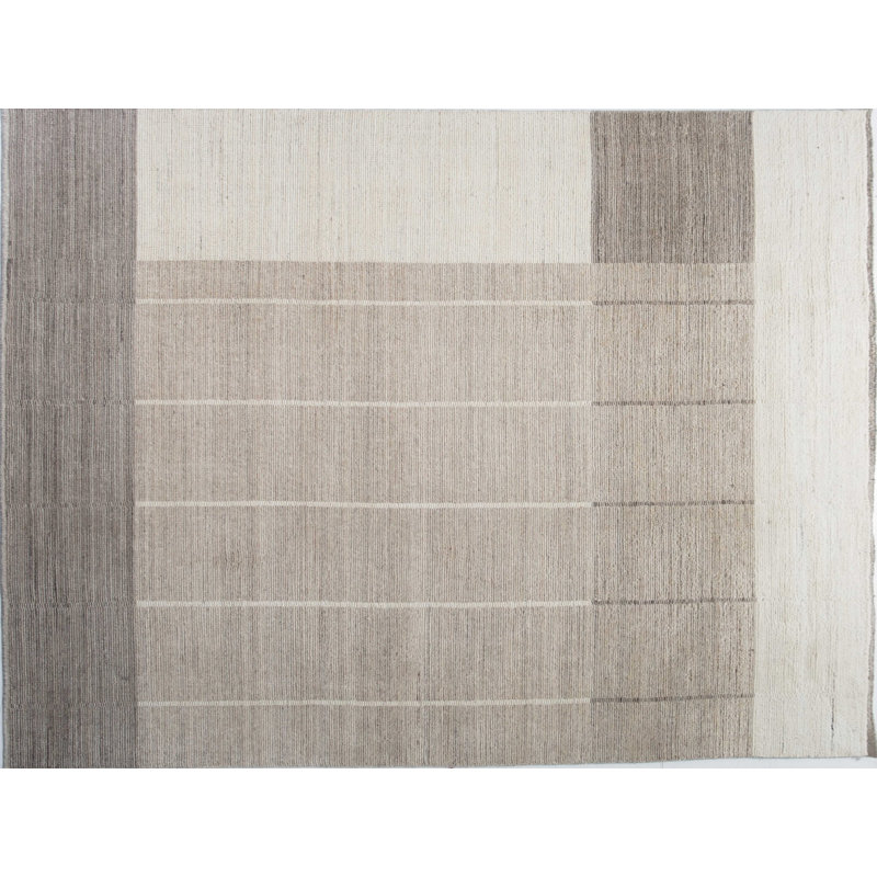Contemporary One-of-a-Kind Rectangle 9' x 12' Hand Knotted Area Rug