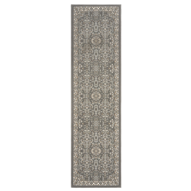 Tapis oriental floral Majestic, Tapis de couloir 2 pi 2 po x 8 pi