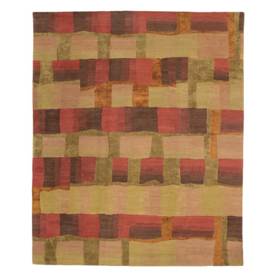 Eva H Hand Knotted Geometric Area Rug