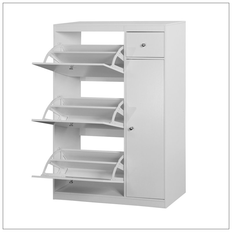 Fairlie Flip Down Shoe Storage, White