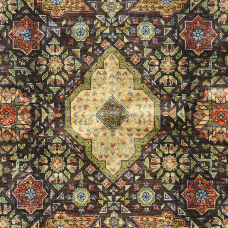 Tapis en laine noué à la main Bungalow Rose
