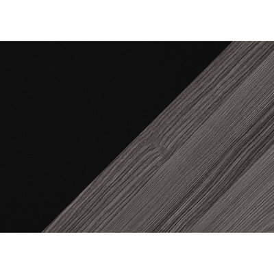 Meuble télé moderne 42 po, meuble multimédia avec rangement - noir et gris, console de style populaire, multifonctionnel contemporain