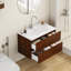 Meuble-lavabo mural 32 pouces avec tiroirs doubles-1237206756
