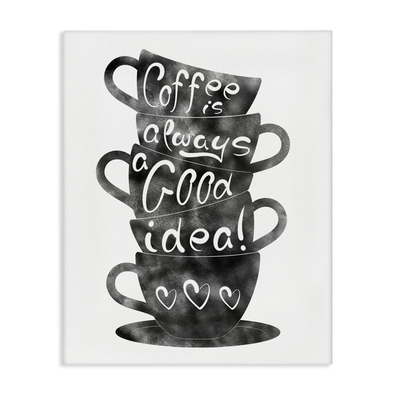 «Coffee Mugs Stacked & Expression Canvas», conception par Marcus Prime, H 48 po x l 36 po