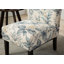 Fauteuil d'appoint contemporain en tissu imprimé, feuilles bleues