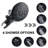 Classic Matte Black Brass Shower Head With Handheld - 6 Spray Patterns, 1.8 Gpm Flow, Wall Mounted, Adjustable Water 59" Hose, Rain Massage, Saving Modes Patterns And Black, Brass, Hygiene Focused-118625593